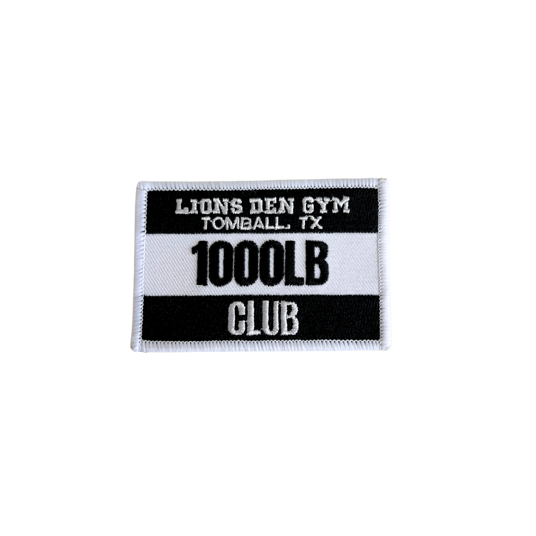 Lions Den Gym Pull Patch : 1,000LB Club