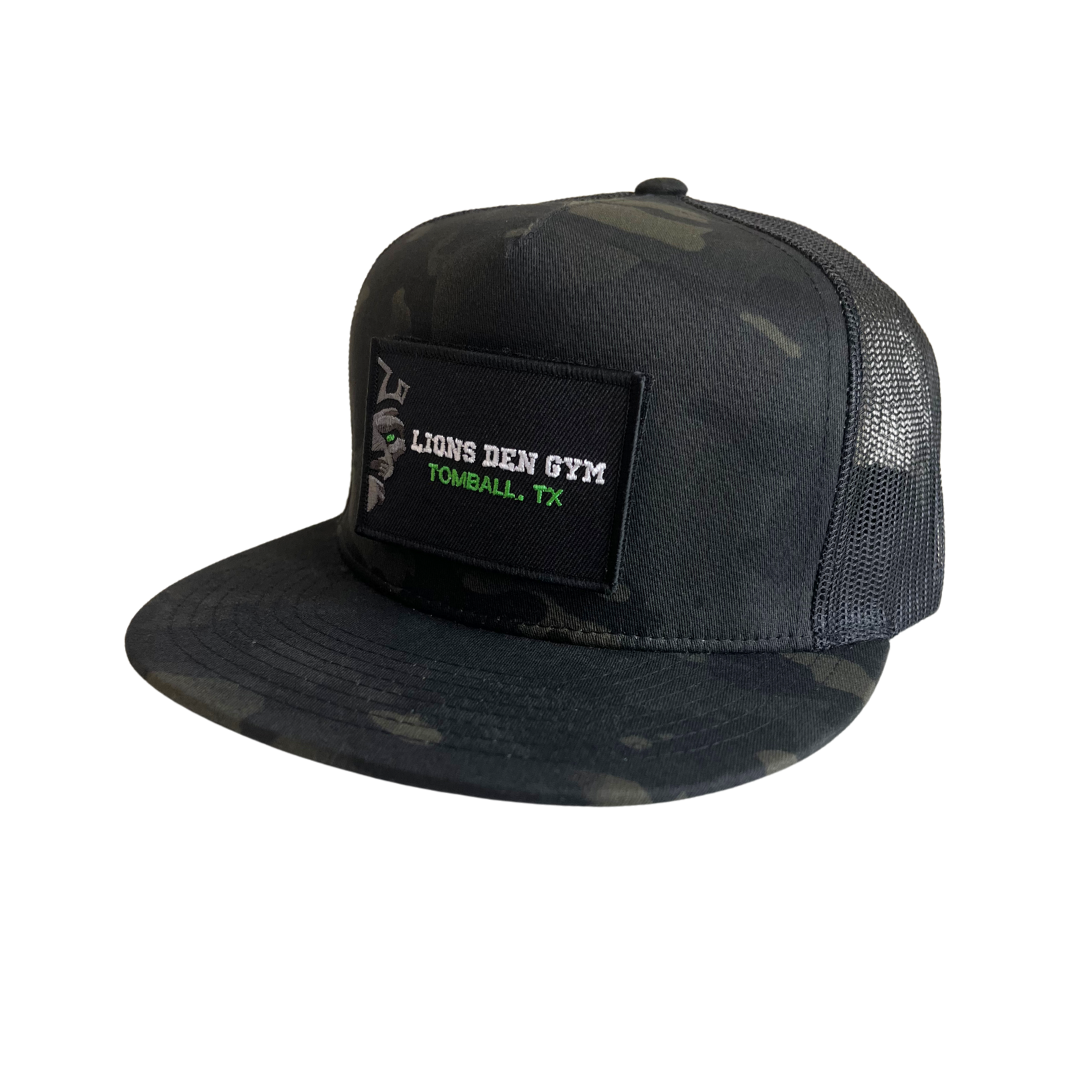 Lions Den Gym Pull Patch Hat : Dark Camouflage