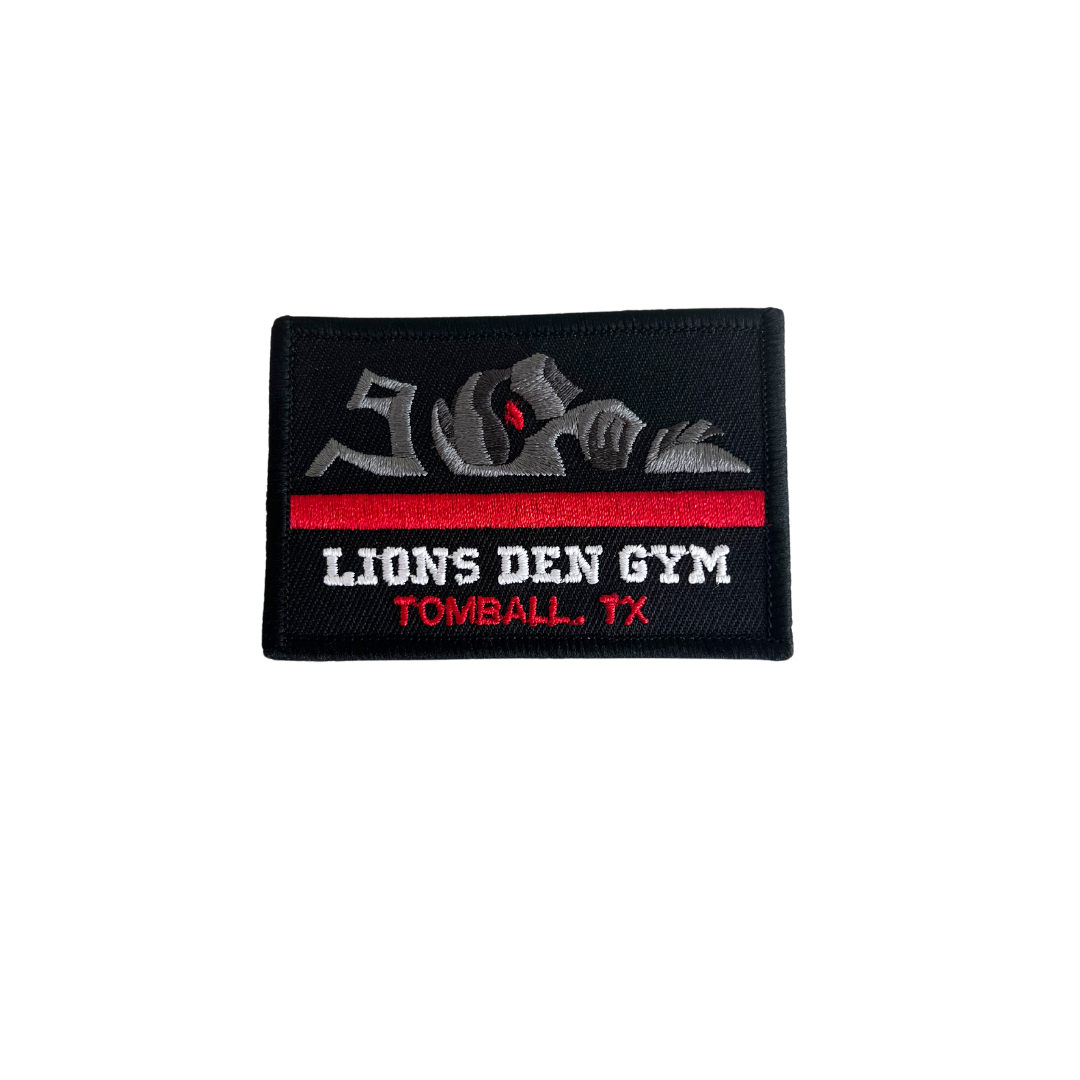 Lions Den Gym Pull Patch : Red Line