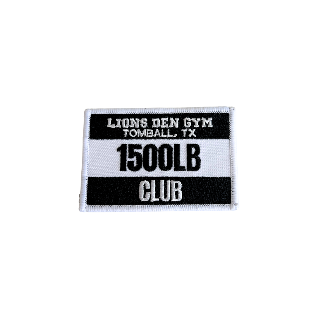 Lions Den Gym Pull Patch : 1,500LB Club