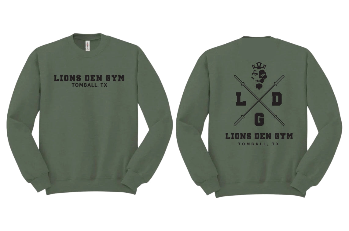 Lions Den Gym Crewneck: 019 Green