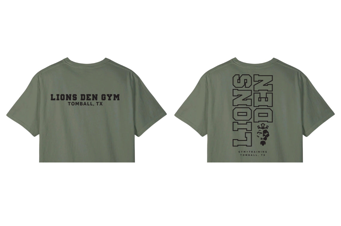 Lions Den Gym Cropped T-Shirt : 020 Green