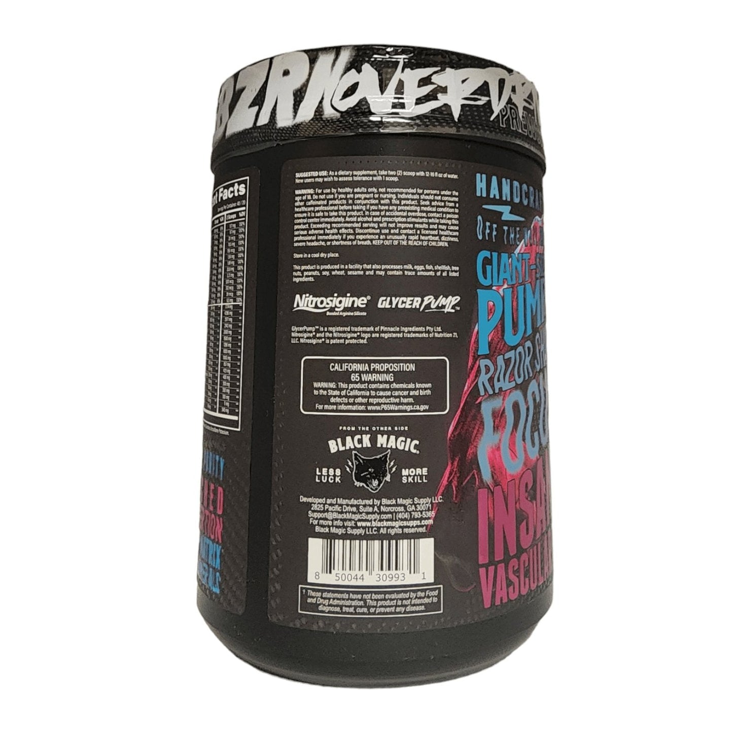 BLACK MAGIC - BZRK - OVERDRIVE - PRE WORKOUT