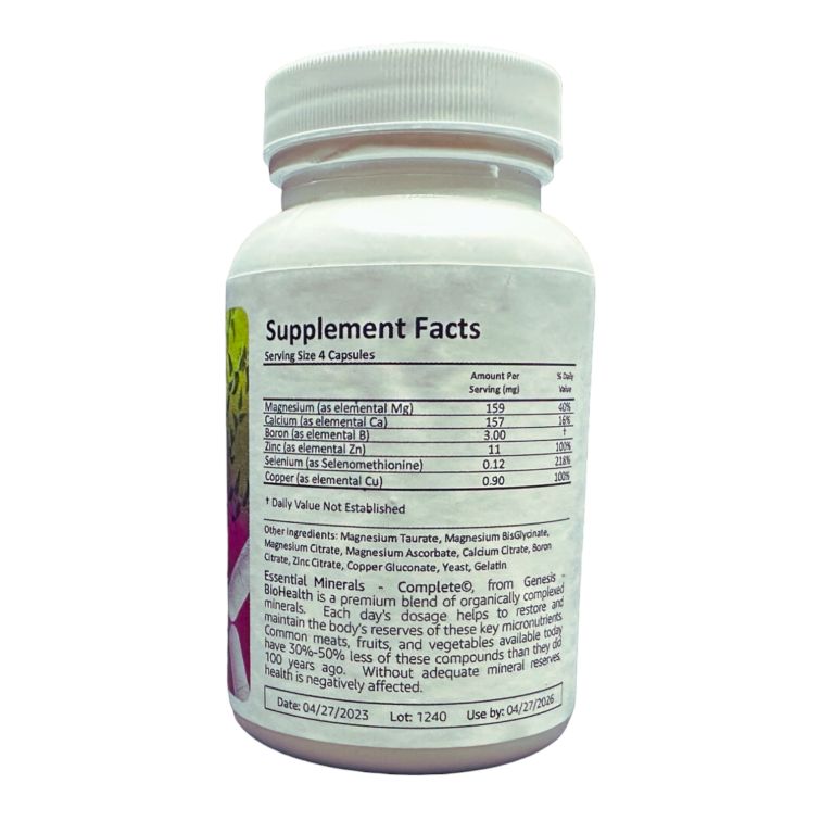 GENESIS BIOHEALTH - ESSENTIAL MINERALS - COMPLETE (120 CAPSULES)