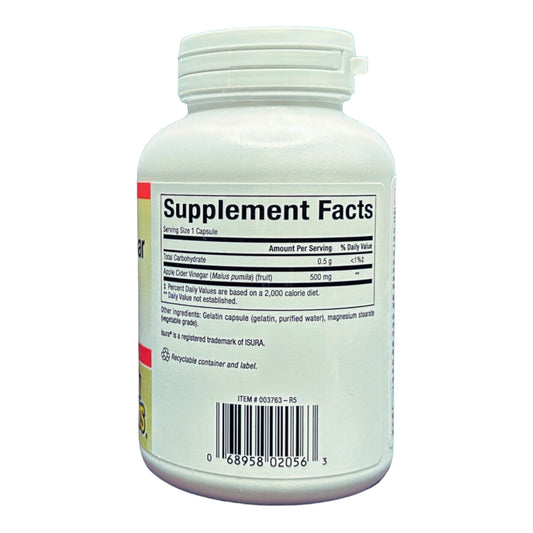NATURAL FACTORS - APPLE CIDER VINEGAR - 500MG