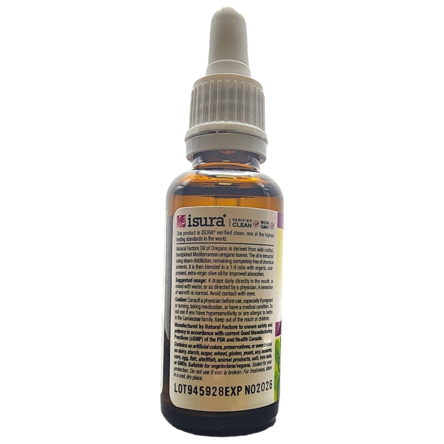 NATURAL FACTORS - CERTIFIED ORGANIC - OIL OF OREGANO