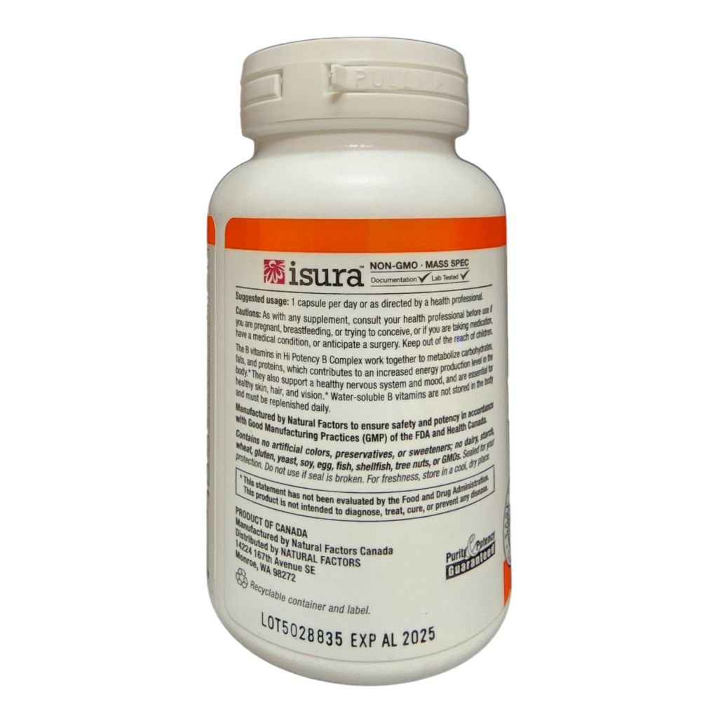 NATURAL FACTORS - HI POTENCY B COMPLEX