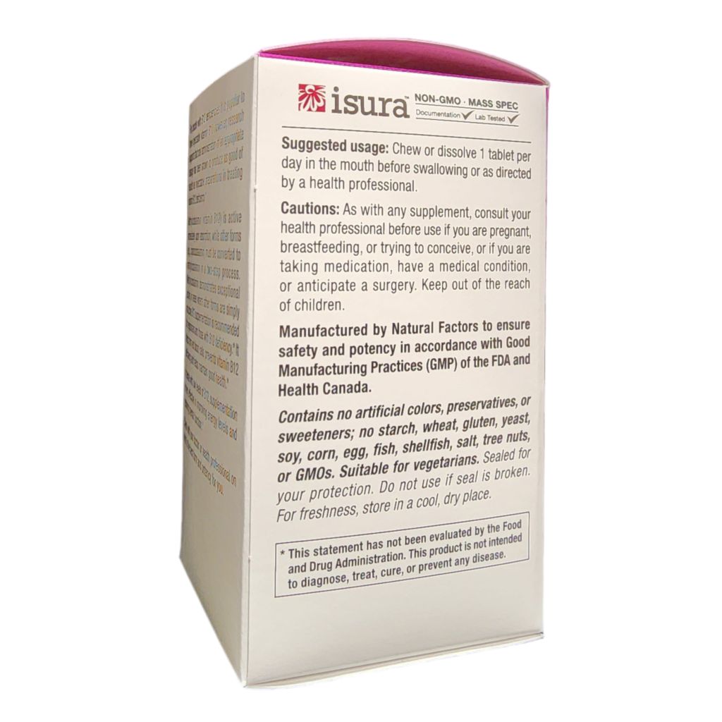 NATURAL FACTORS - METHYLCOBALAMIN B12 5000mcg