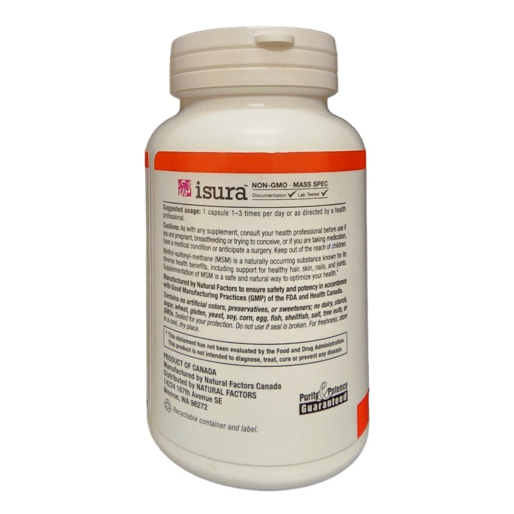 NATURAL FACTORS - MSM 1000 mg CAPSULES