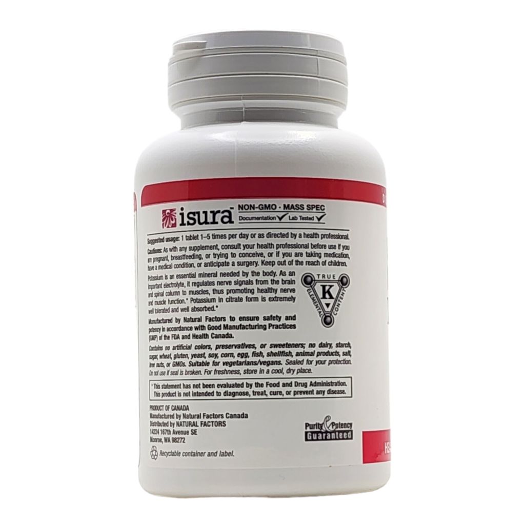 Natural Factors Potassium Citrate 99mg