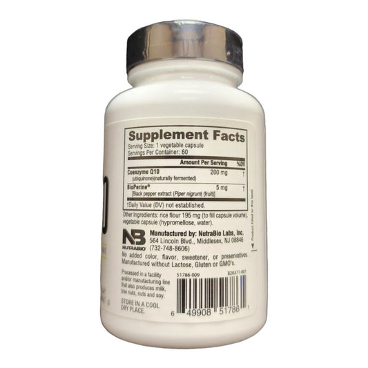 NUTRABIO - CoQ10 w/BIOPERINE 200MG