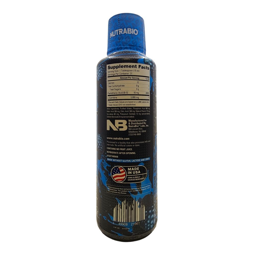 NUTRABIO - LEANSHOTS - L-CARNITINE (3000mg)