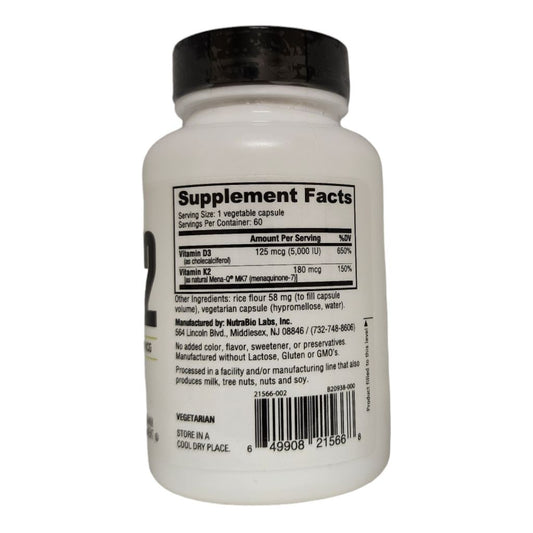 NUTRABIO - VITAMINS D3 K2