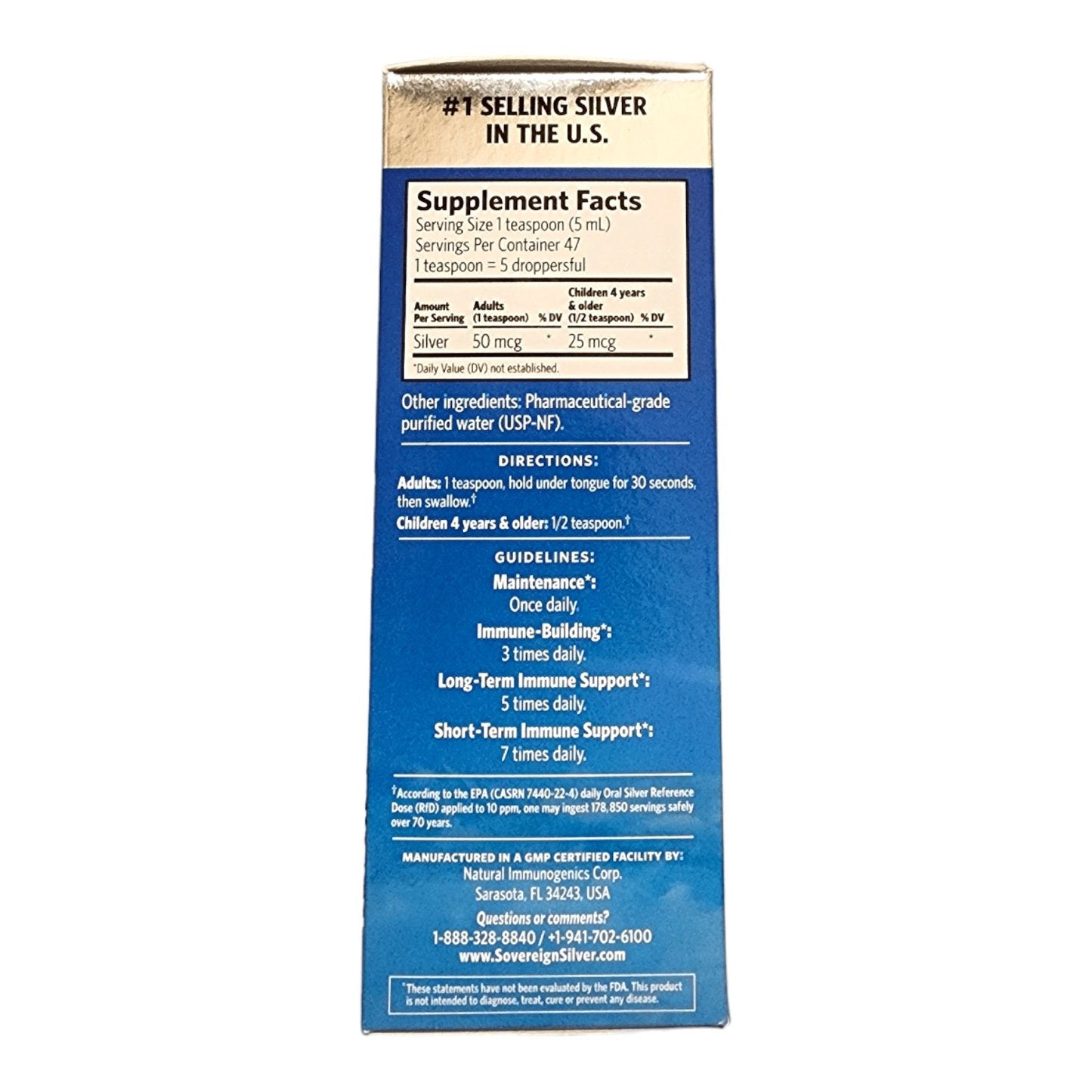 SOVEREIGN SILVER - BIO/ACTIVE SILVER HYDROSOL FOR IMMUNE SUPPORT