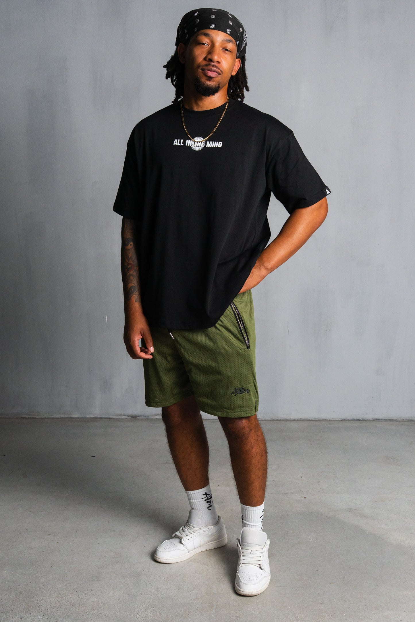 SIG MESH SHORTS OLIVE GREEN