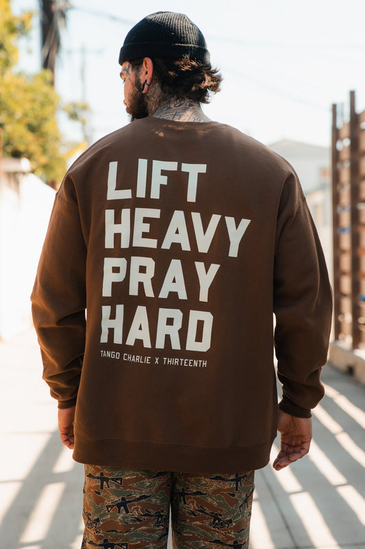 Lift Heavy. Pray Hard. - Crewneck