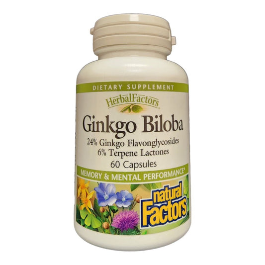 NATURAL FACTORS - GINKO BILBOA - MENTAL PERFORMANCE AND HEALTHY BRAIN FUNCTION