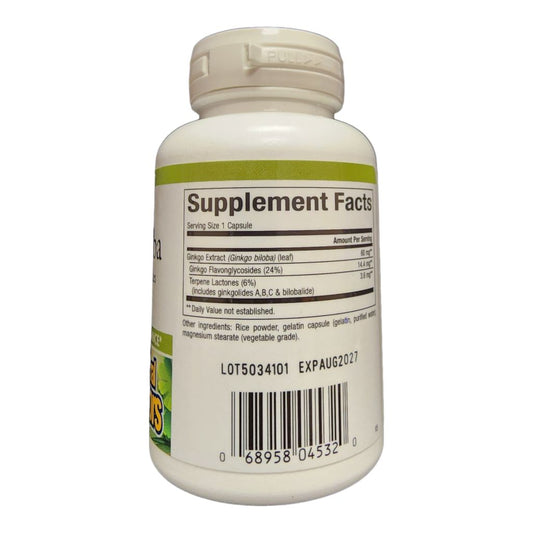 NATURAL FACTORS - GINKO BILBOA - MENTAL PERFORMANCE AND HEALTHY BRAIN FUNCTION