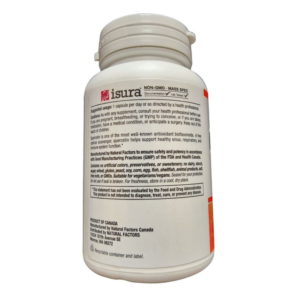 NATURAL FACTORS - QUERCETIN 500MG