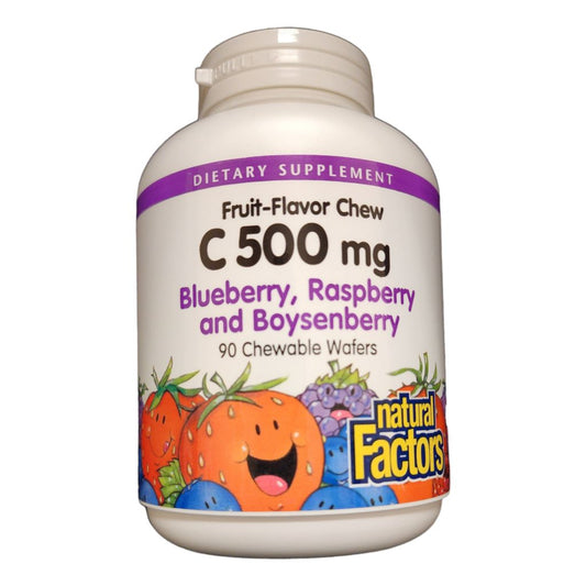 NATURAL FACTORS - VITAMIN C 500MG - KIDS CHEWABLE